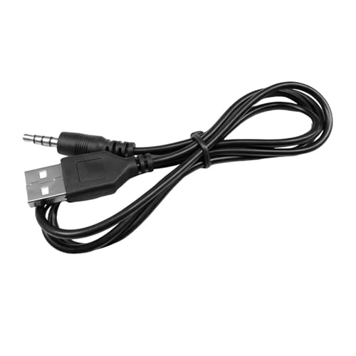 3,5 mm USB Klinkenkabel, Aux auf USB Kabel, Ersatz-Ladekabel für Bluetooth Kopfhörer, MP3 MP4 Player, Tragbare Lautsprecher, Autoradio, Videorekorder – Flexibles Ladeadapter...