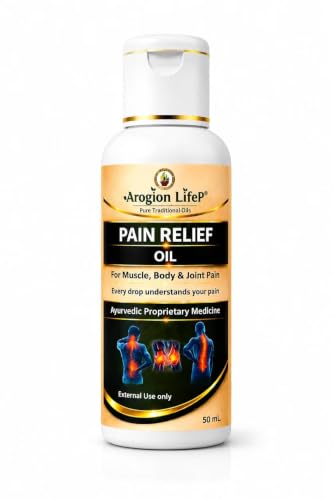 Image of Pain Relief Oil | Ayurvedic Herbal Formulation for Muscle and Joint Support | Natural Fast Absorbing Massage Oil for Back Neck and Knee Discomfort | 50ml (Pack of 9)
