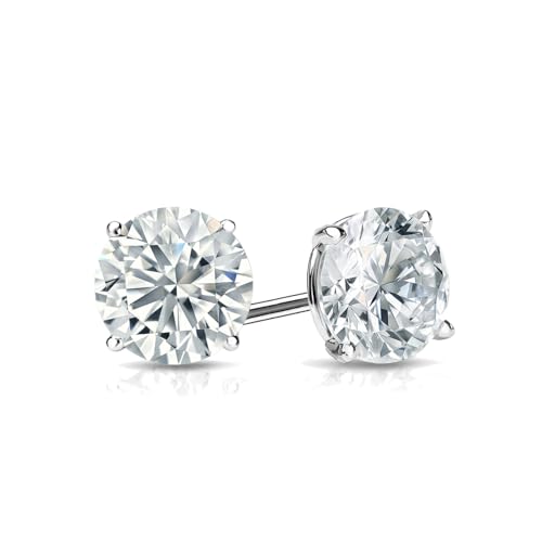 The Diamond Deal IGI Certified .50 to 5.00 Carat Round Brilliant Lab-Grown Diamond 4-Prong Stud Earrings in 14k Yellow, White or Rose Gold With Push Back Closure2