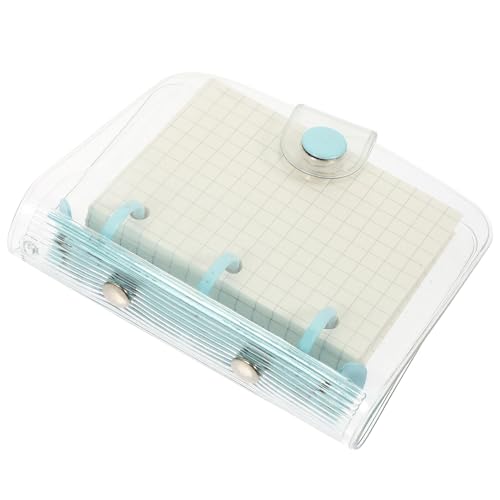 BCOATH de Notas Pequeño con Cubierta Transparente Cuaderno Multiusos de Anillas Sueltas Libreta Creativa y Ligera para Escritura y Organización Diaria