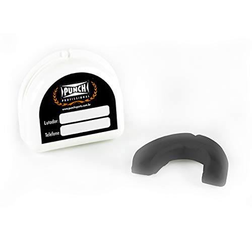 Protetor Bucal Simples Prof. Com Estojo Punch Unissex Único Preto