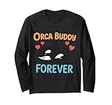 Orca Buddy Forever – Bonito diseño de corazón Orca Manga Larga