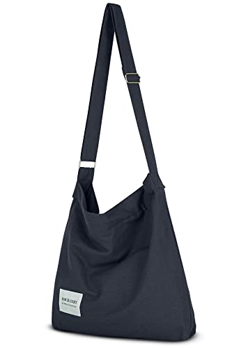 Image of Hobo Crossbody Bag for Women - Large Cotton Tote Shoulder Purse | Adjustable Strap