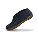 Produktbild GLERUPS Indoor Outdoor Hausschuhe Herren & Damen mit Gummisohle (Denim Blue) | Unisex Wolle Hausschuhe