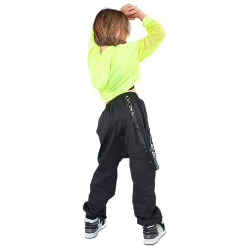 Sweat à capuche manches maille et pantalon cargo de danse ado
