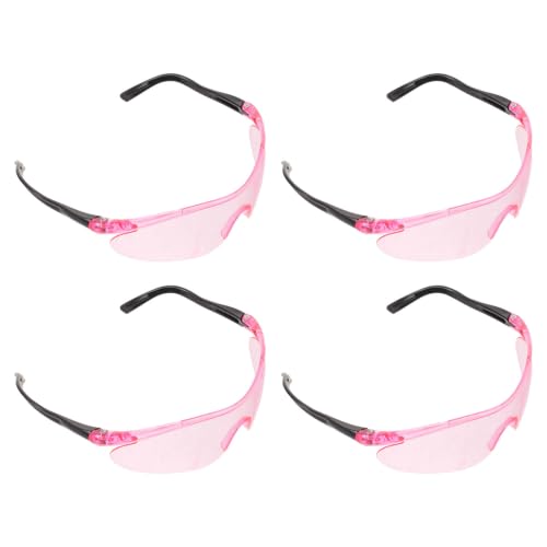 KHBUAB Gafas de Seguridad para Laboratorio y Juegos Cs, Resistentes a Impactos, Ajuste Firme, Material Plástico y Policarbonato, Paquete de 4 Unidades