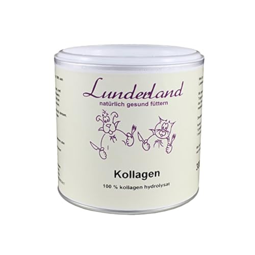 Lunderland Kollagen | 300 g | Einzelfuttermittel für Hunde & Katzen | 100 % Kollagen Hydrolysat