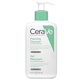 CeraVe Foaming Cleanser Face Wash for Normal to Oily Skin, with Niacinamide & 3 Essential Ceramides, Gentle Fragrance-Free, Non-Comedogenic, Dermatologist Developed Daily Cleanser, 236ml