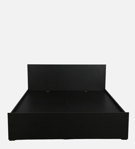 Image of Mintwud Pepperfry Persia King Size Bed in Wenge Finish | Premium Engineered Wood | Durable & Stylish | Spacious Box Storage for Organized Living | Modern Bedroom Furniture