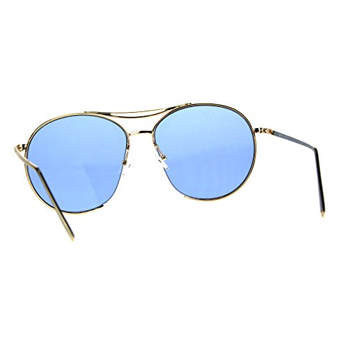 Exposed Lens Luxury Metal Rim Oceanic Round Designer Pilots Sunglasses4