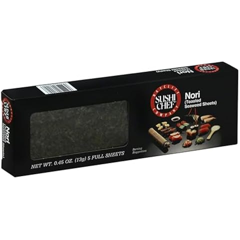 Sushi Chef Nori Toasted Seaweed Sheets, 0.45 Ounce (Pack of 6) Cover