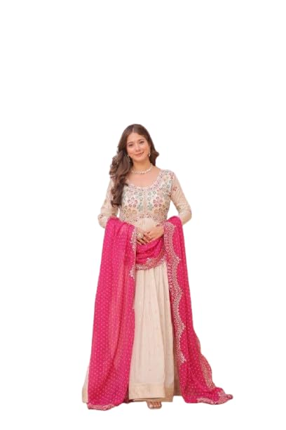 Forteo Fashion Women Cosmos Weaving Jequard with Pearl Beads Embroidered Work Gown with Duppata Set Gown | Festival Wear-image-17