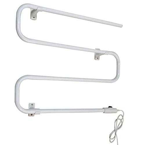 Toallero eléctrico blanco de 580x730 mm con estante calentador enchufable