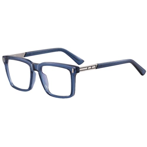 Monture de lunettes carrées MUTYNE en métal noir et bleu pour hommes et femmes