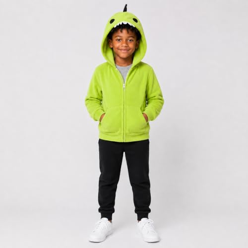 Image of Mud Kingdom Fleece Hoodies Jacket for Boys Girls Full Zipper Long Sleeve Happy Halloween