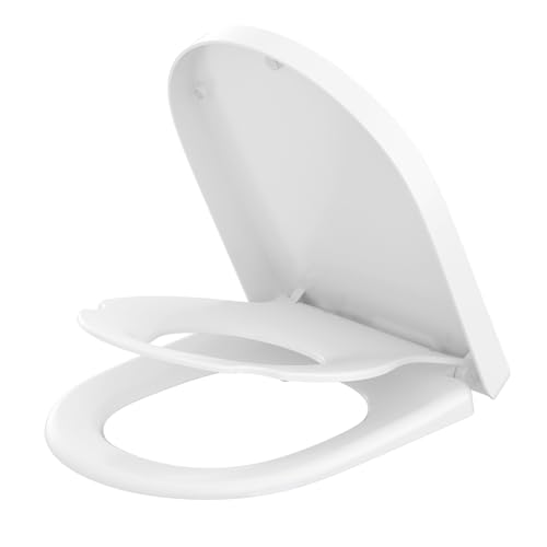 YEAUPE PRO Tapa WC Universal Asiento Inodoro Familiar Forma D Blanco