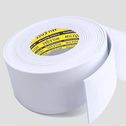 Image of Single-Sided Adhesive Foam Tape EVA White,3.15inx 16.4FT | Multipurpose Sponge Sealing Strip Window Door Insulation Table Edge Protector Wall Bumper Guards