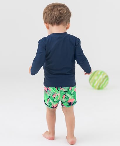 Image of RUGGEDBUTTS Baby /Toddler Boys Long Sleeve Rash Guard Swim Shirt w /UPF 50+