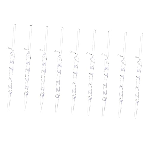 MAGICLULU Adornos Navideños Colgantes 24pcs Carámbanos Acrílicos para 'pinheiro De ' Decoración Festiva