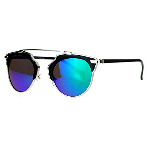 Designer Fashion Sunglasses Top Bar Bridge Mirror Lens Retro Chic2