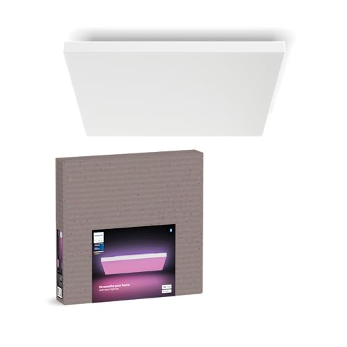 Image of Philips Hue Datura Smart Ceiling Panel (Square 23.62in x 23.62in) White & Color Light, Bluetooth Compatible, Voice Control with Alexa, Apple Home & Google Assistant