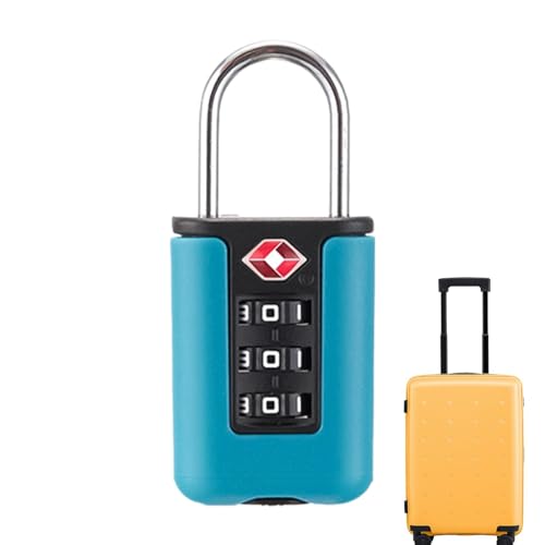 Cerradura de mochila | Candado de equipaje aprobado por la TSA, cerradura de combinación numérica, bloqueo de cable de acero inoxidable, fácil de leer para maleta, gimnasio