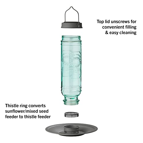 More Birds 28 Classic Brands Vintage Songbird Feeder, 1.5-Pound, Silver - Thumbnail 4