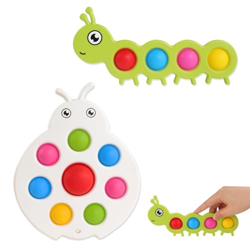 2 Piezas Push and Pop Bubble Fidget Toy, Juguetes Antiestres Niños, Pop Fidget It Toys Set para Aliviar la Ansiedad, Juego Relajante Antiestrés para Adultos y Niños