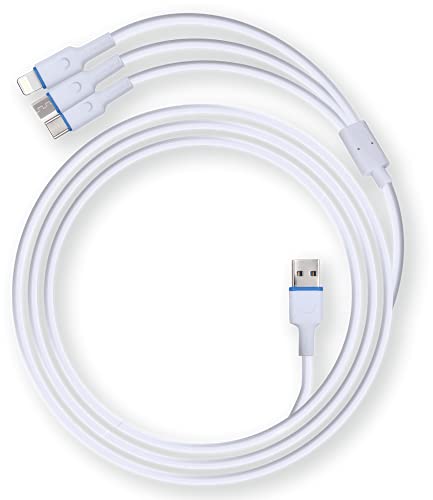 ZEBRONICS Zeb-UMLCC1201 3 In 1 cable(Micro Usb, c type and lighting cable)-white
