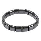 Bracciale In Ematite Naturale Regolabile Uomo E Donna – Accessorio Con Significato Di Energia Ed Equilibrio, Perline Geometriche Lucide, Elegante Scatola Regalo Inclusa
