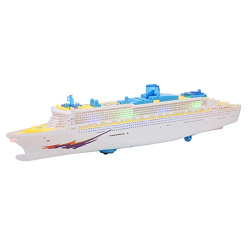 Xiuganpo Barco de Juguete Musical de Alta Simulación con Luces LED y Sonidos Realistas para Niños Mayores de 3 Años, ABS Duradero, 49 X 11 X 6 Cm