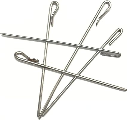 GenericClick2Get Salai(Baaz) for Turban/Pagg | Assorted Sizes Steel (Steel Hook, Pack of 5), Silver