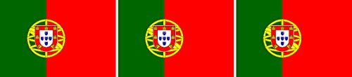 Etaia 2,5x4 cm - 3X Mini Aufkleber Fahne/Flagge von Portugal kleine Europa Länder Sticker Auto Fahrrad Motorrad Bike Handy