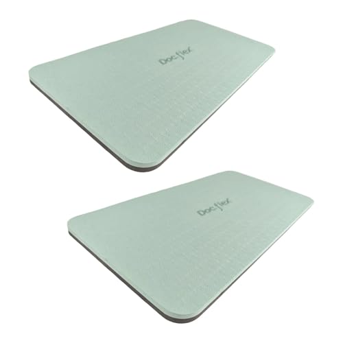 Menolana 2Pcs Pilates Reformer Mats Exercise Pads Practical Lightweight Nonslip Pilates Kneeling Mats for Fitness Building, Light Green