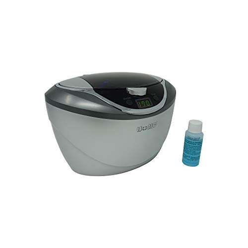 iSonic D2840-CE Ultrasonic Cleaner with Extra Wide and Deep Tank Sized for Fashion Sunglasses, Digital Timer, 220V with VDE Plug for Europe, 50W (Do Not Buy for USA, Canada), Silver