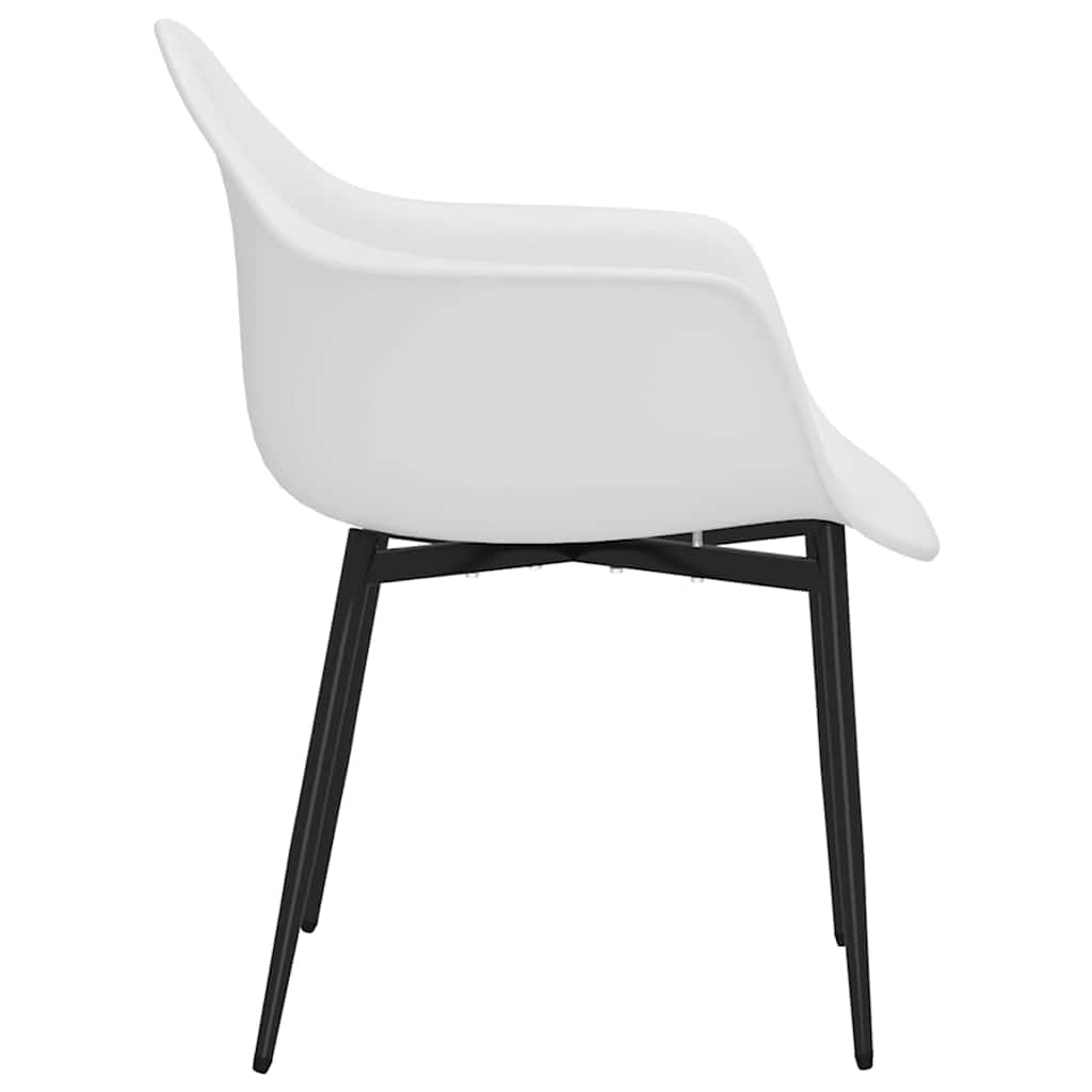 Set di 2 sedie da pranzo in PP bianco