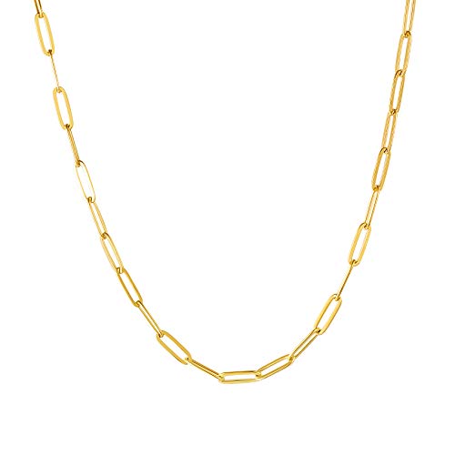 Chaîne trombone en acier inoxydable argenté et doré de qualité durable