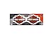 Harley-Davidson Motorrad Sticker Bar&Shield Orange Aufkleber Set Wasserfest für Motorrad-Helm, Auto, Laptop & viele mehr