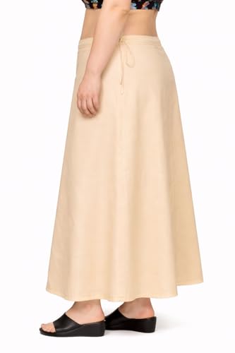 Image of CITIX Pure Cotton Petticoat for Woman Saree | Adujastable Drawstring Waist