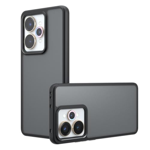 Image of Matte PC + TPU Back Cover Case for Realme 15 5G /Realme 15 Pro 5G, Air Bag Corners, Anti-Fingerprint, Never Turns Yellow, Micro Arc Edge, Camera Protection, Black