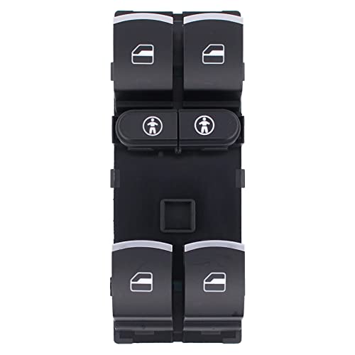 Doo Engy Fensterheber Schalter elektrischer Fensterheberschalter Zentralverriegelung Schalteinheit Hauptschalter Fenster Taste schwarz vorne links für Sha-ran 7N Toua-reg 7P Tou-ran 1T Alhambra