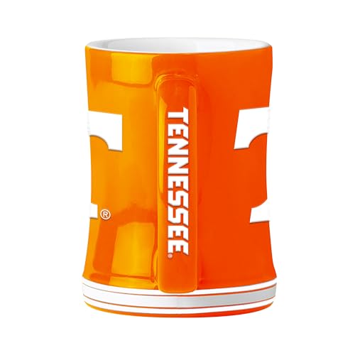 Image of Logo Brands NCAA Tennessee Volunteers 14oz Ceramic Relief Coffee Mug - Officially Licensed Mug, Sculpted 3D Logo and Team Colors - Comfortable Handle and Glossy Finish for College Sports Fans