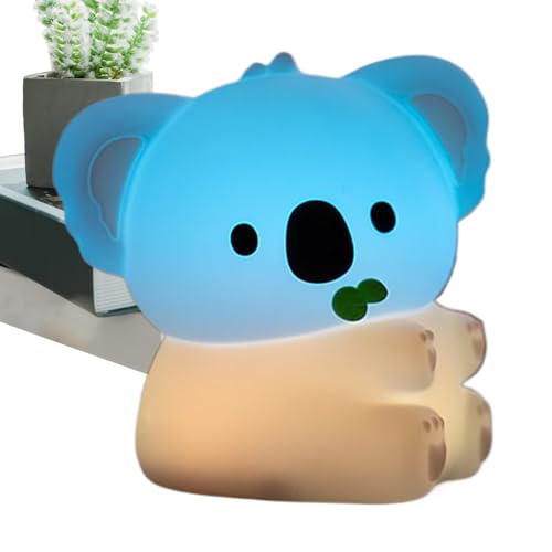 Qizaoly 子供用シリコーンナイトライト - コアラ キッズ ライト アニマルランプ - デスク 保育園 寝室 ベビーキャンプ 誕生日 クリスマスパーティー 男女兼用