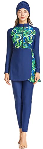 FOKULUNDA Plus Size Badeanzug Modest Bademode Cover