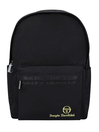 Sergio Tacchini Men's Geo Backpack, Black, One Size