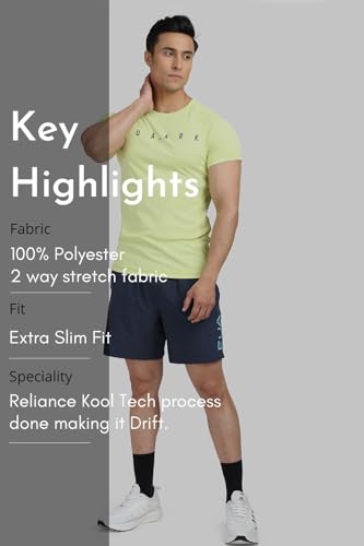 Image of FUAARK Men's Round Neck Slim fit Gym & Active wear Sports T-Shirt for Workout & Casual Wear Lime