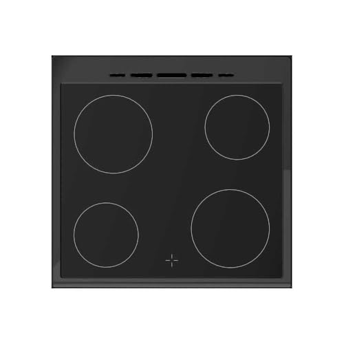 Cuisinière vitrocéramique CONTINENTAL EDISON CECV60FCB 4 feux L58 8 xP61 xH83 cm - vue 9