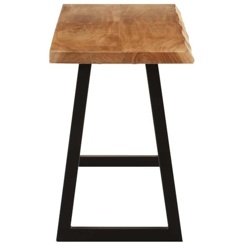 Banc en bois massif d'acacia stable pour table de salle à manger - 4
