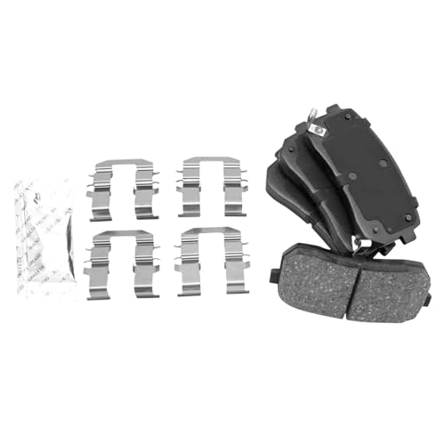 Image of TRQ Performance Rear Brake Pad and Rotor Set Ceramic Coated Drilled Slotted Rotors Compatible with 2015-2020 Kia Sedona