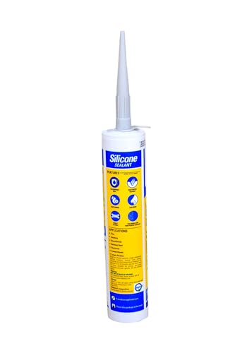 Image of Haxo TekBond Neutral Clear Silicone Sealant Adhesive Caulk with DIY GUN, Paintable, for General Purpose, Aquarium, Glass to Glass Adhesion Application (Clear)